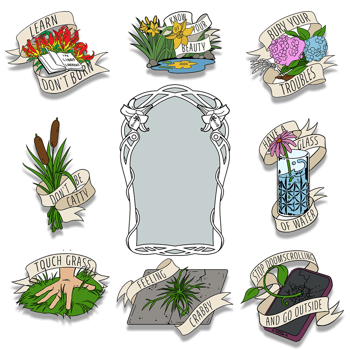 Complete Sets of Pins, Stickers, & Exclusive Pinboard