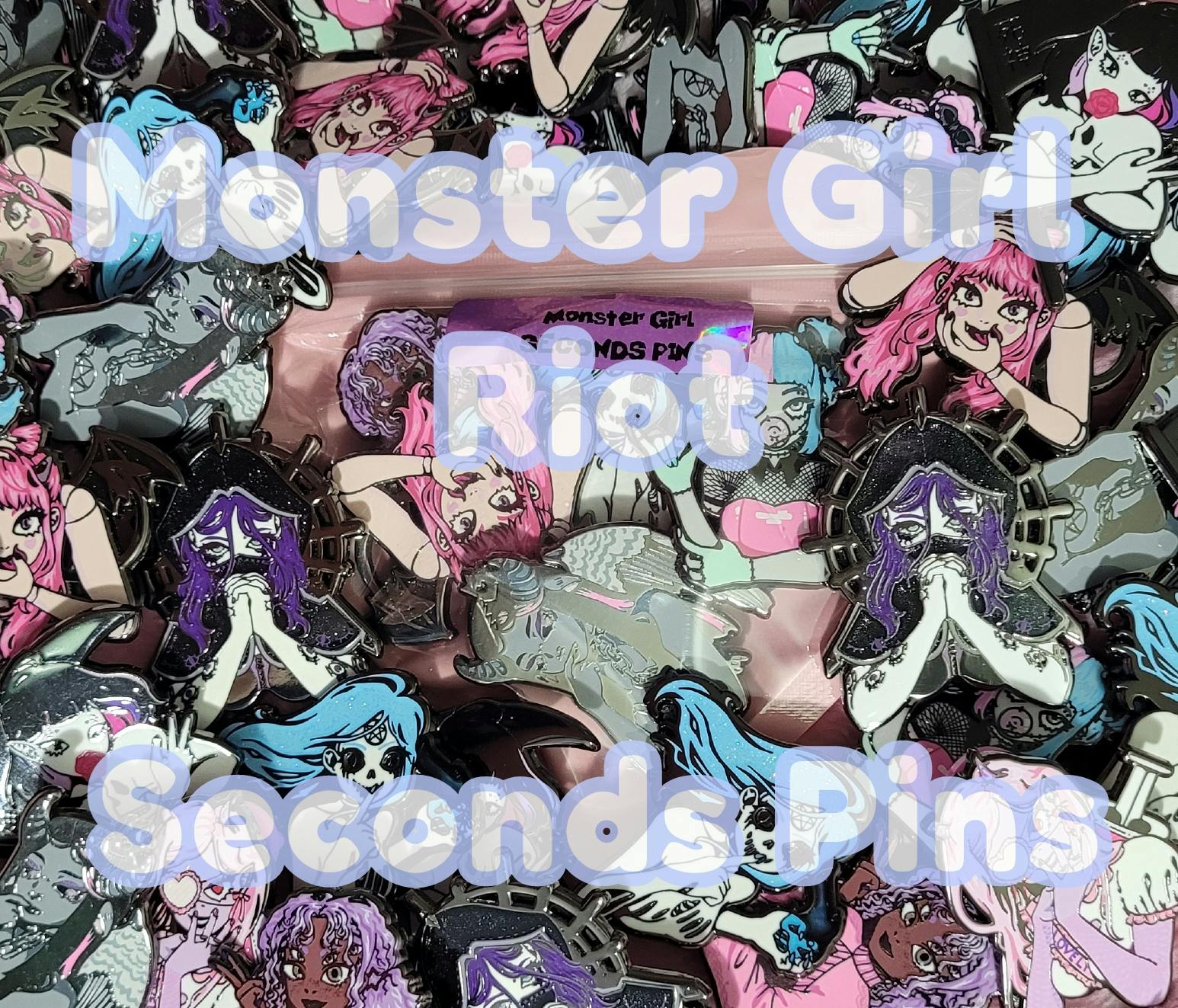 5-Piece Monster Girls Seconds Pin Grab Bag