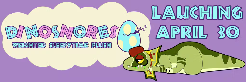 DinoSnores- Weighted Sleepytime Plush