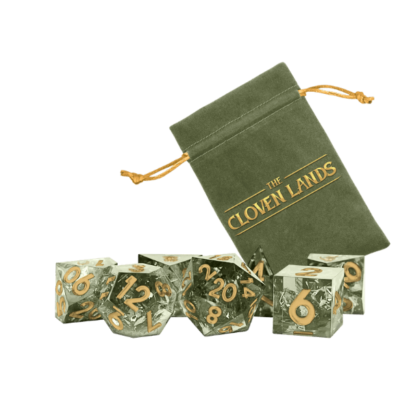 The Cloven Lands Dice and Dice Bag