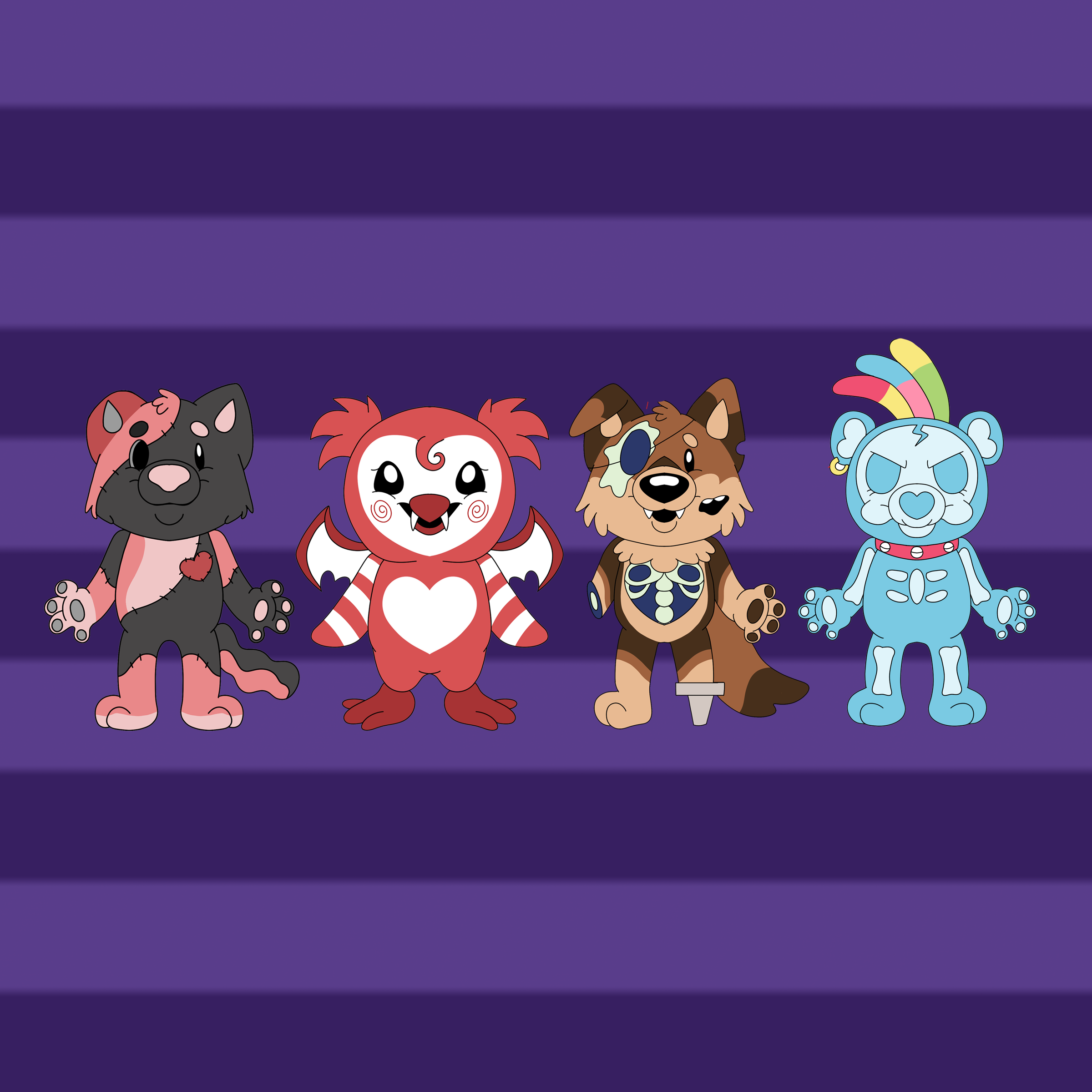 Frightening Foursome Plush Bundle