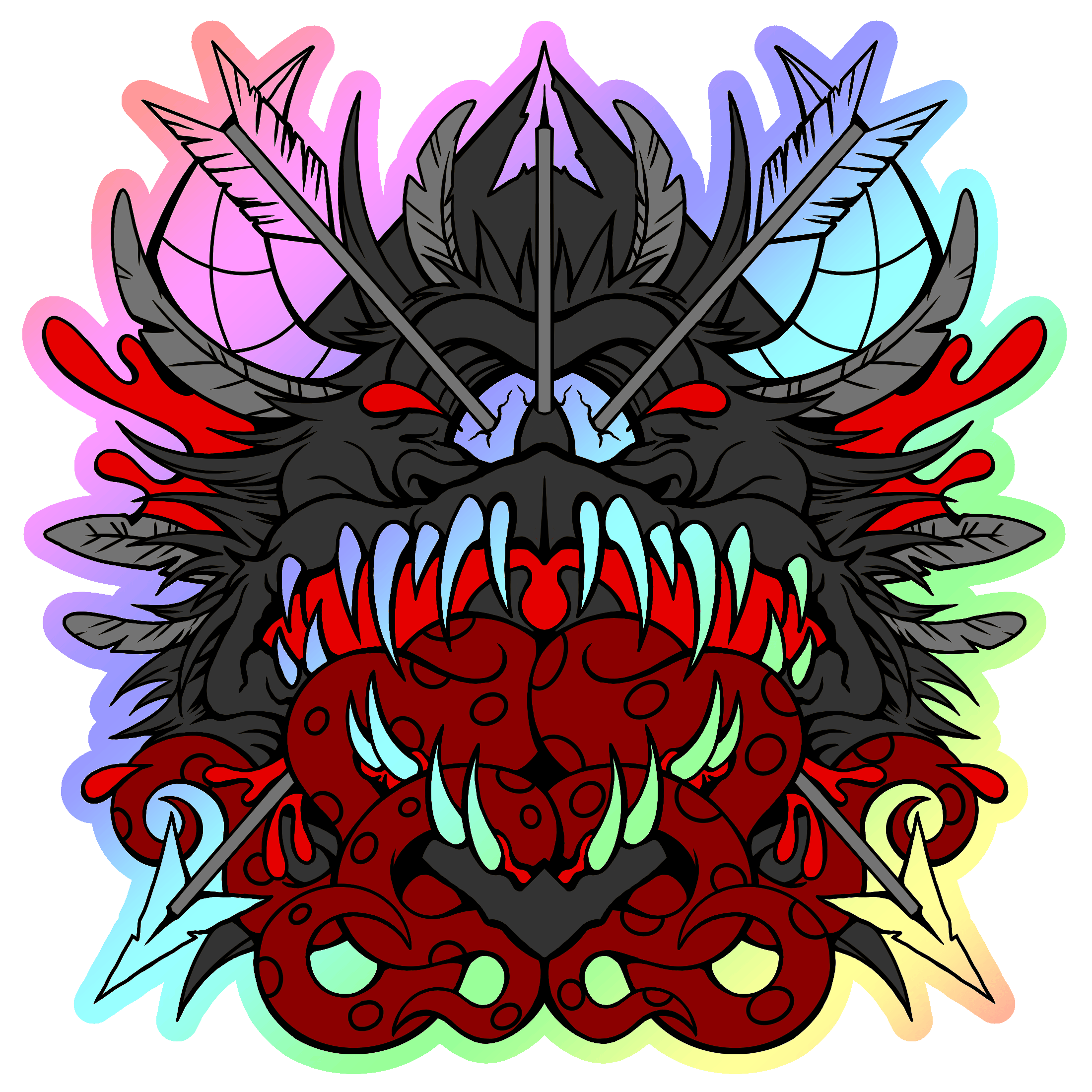 Snallygaster Holographic Sticker