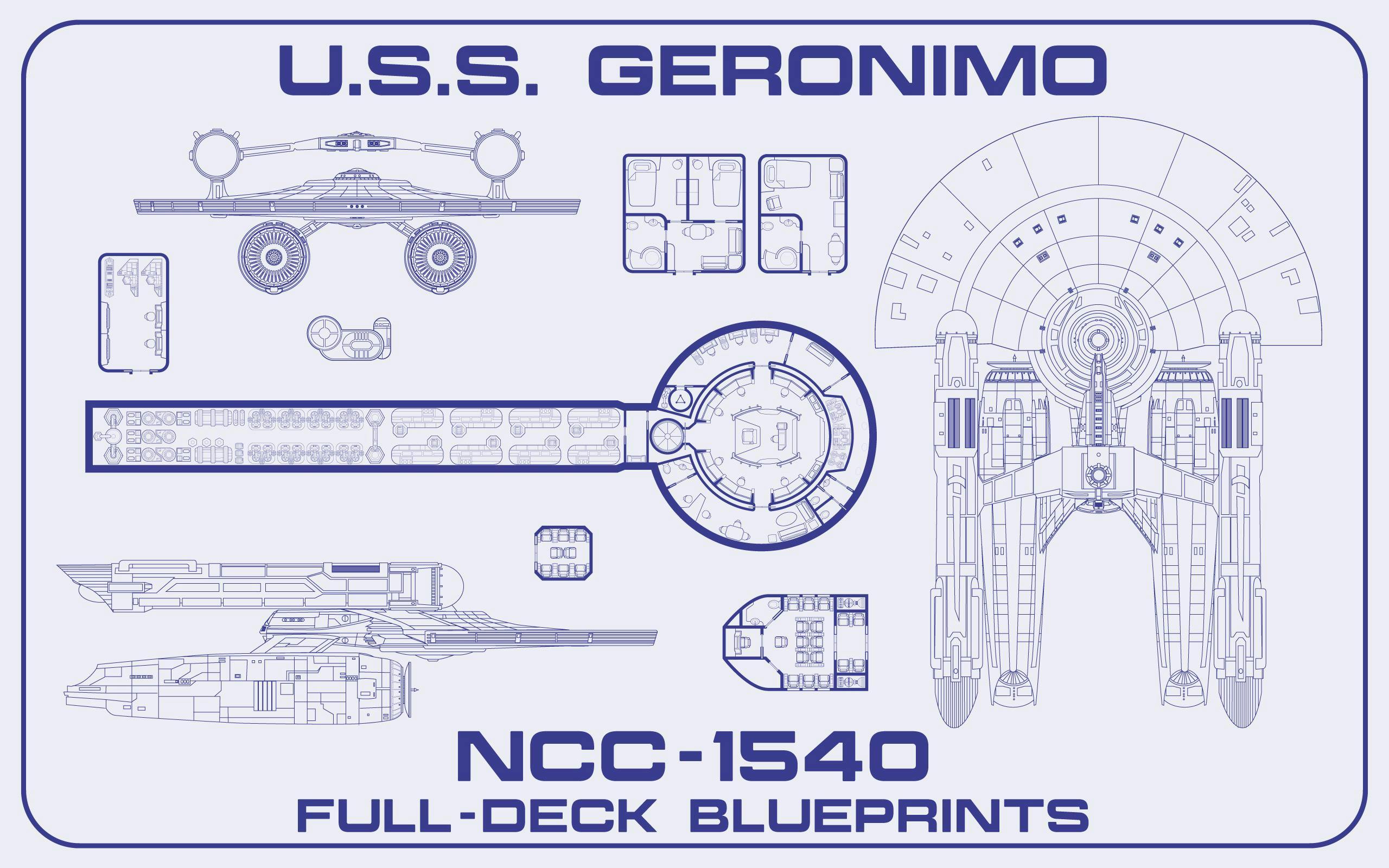 Pledge Levels | Axanar USS Geronimo Class Starship Blueprints - BackerKit