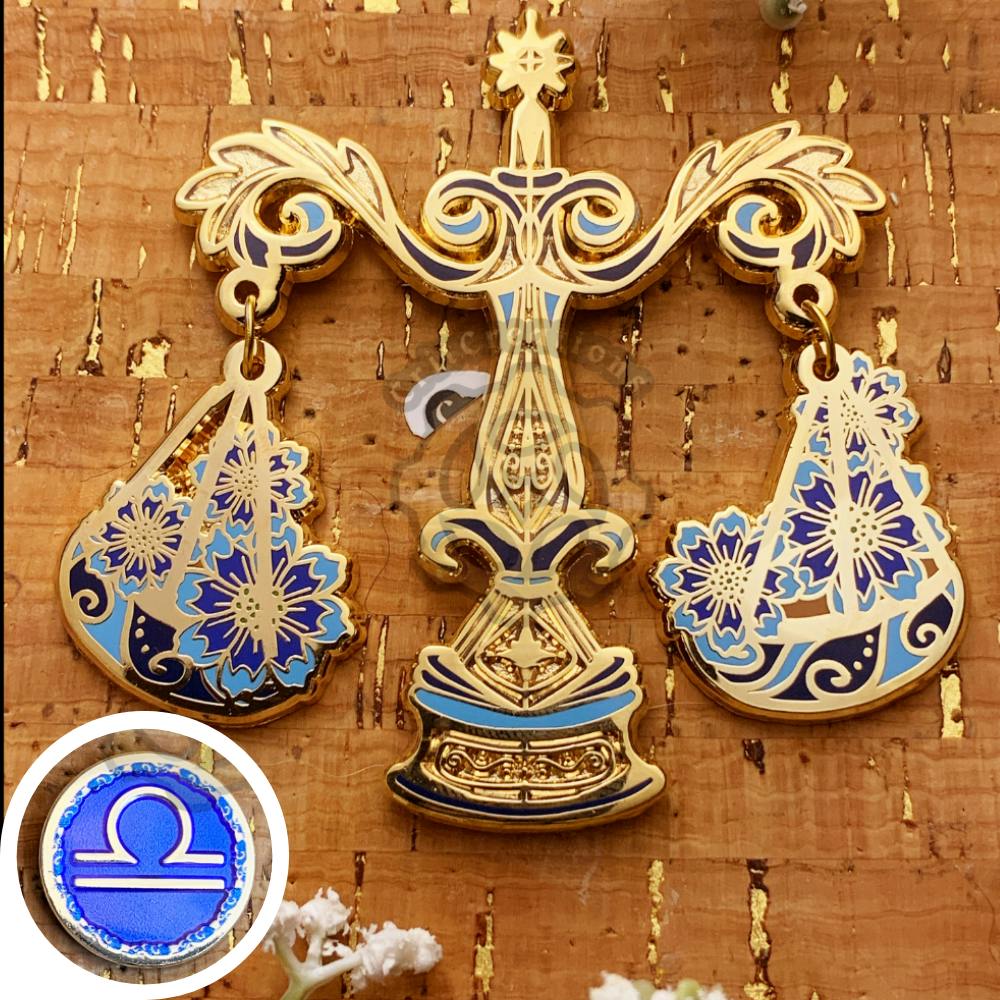 Celestial Coronation: Zodiac Sept Sapphire Libra Set