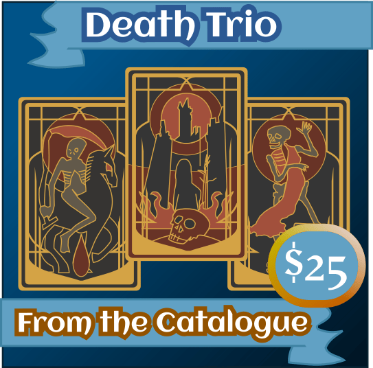 From the Catalogue - Death Trio Pin Set