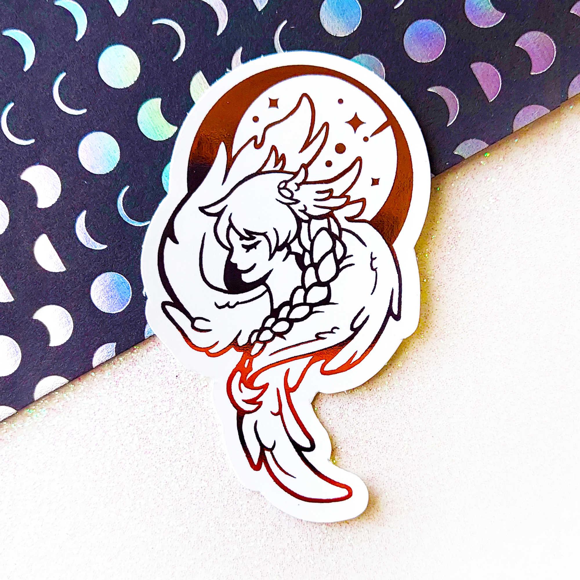 "Angel of the Moon" - Foil Sticker