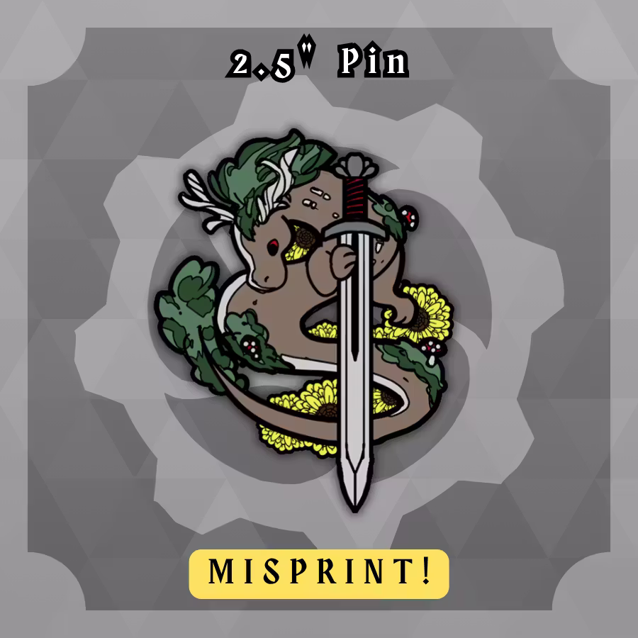 Blades Beasts and Blooms: 2.5in Norse Misprint Pin