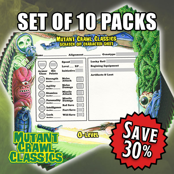 10 Packs of MCC Zero-Level Scratch-off Sheets