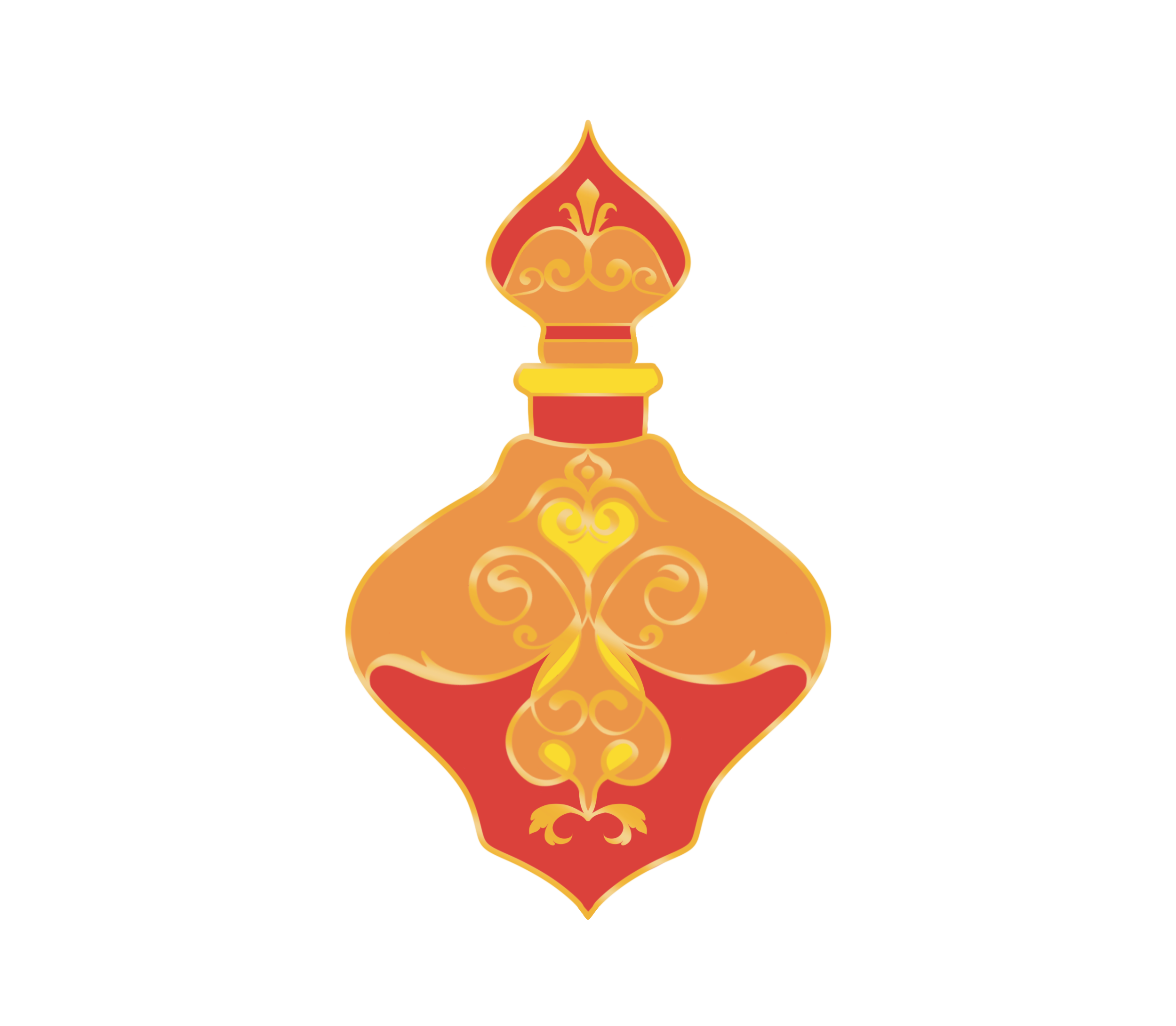 Orange Potion Bottle Pin