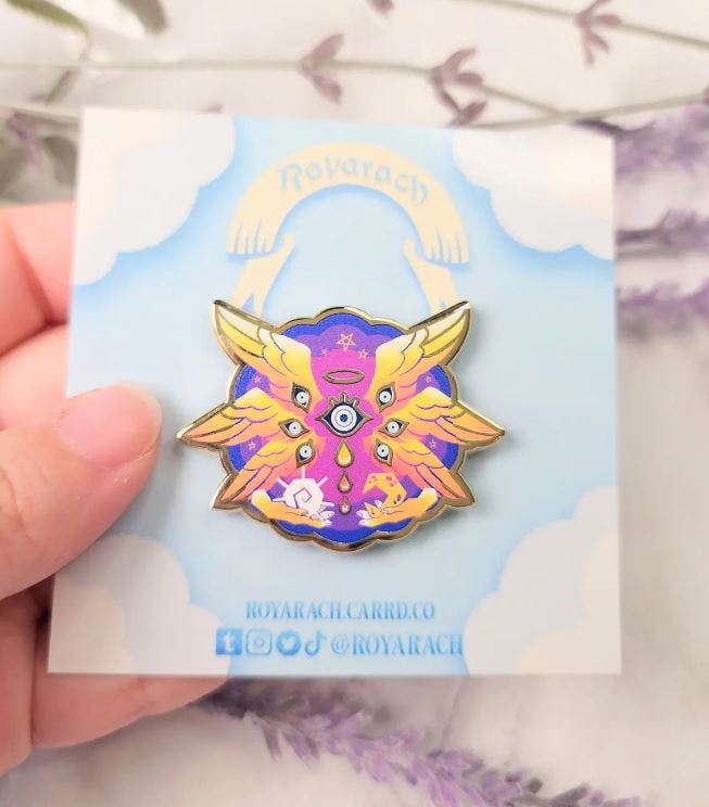 Sunset Moon Angel Pin