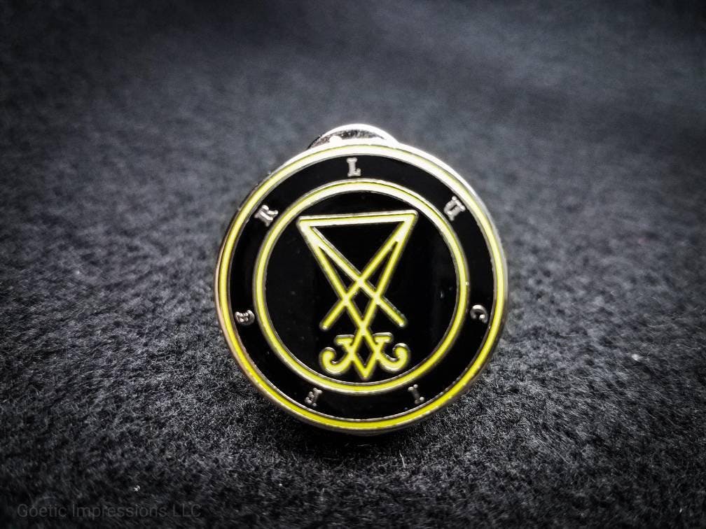 Lucifer Sigil Yellow Enamel Pin