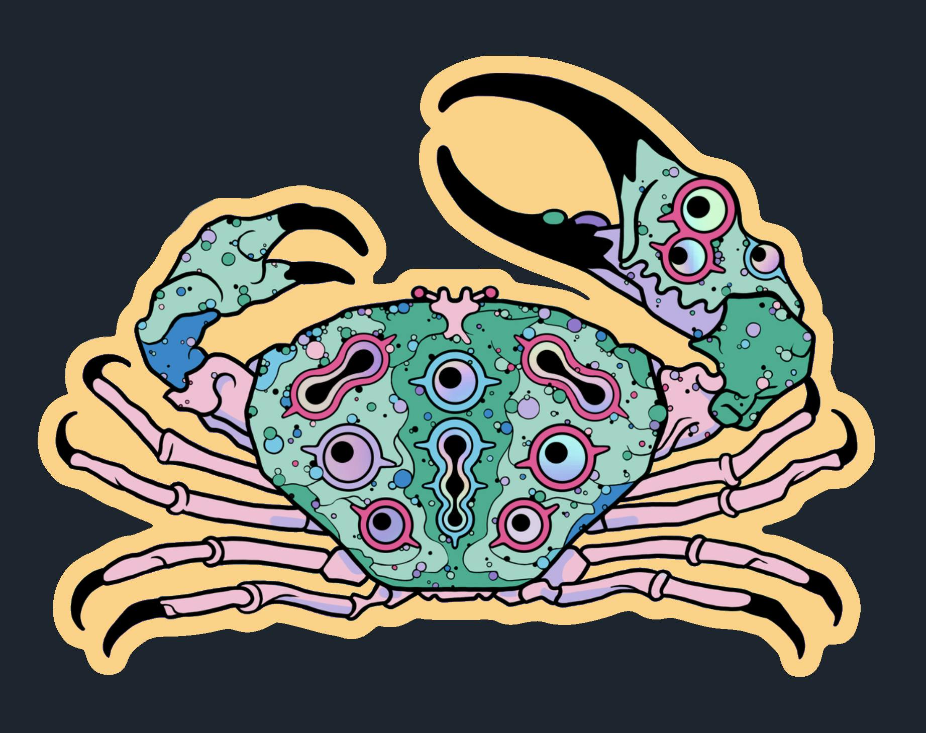 Crab Sticker