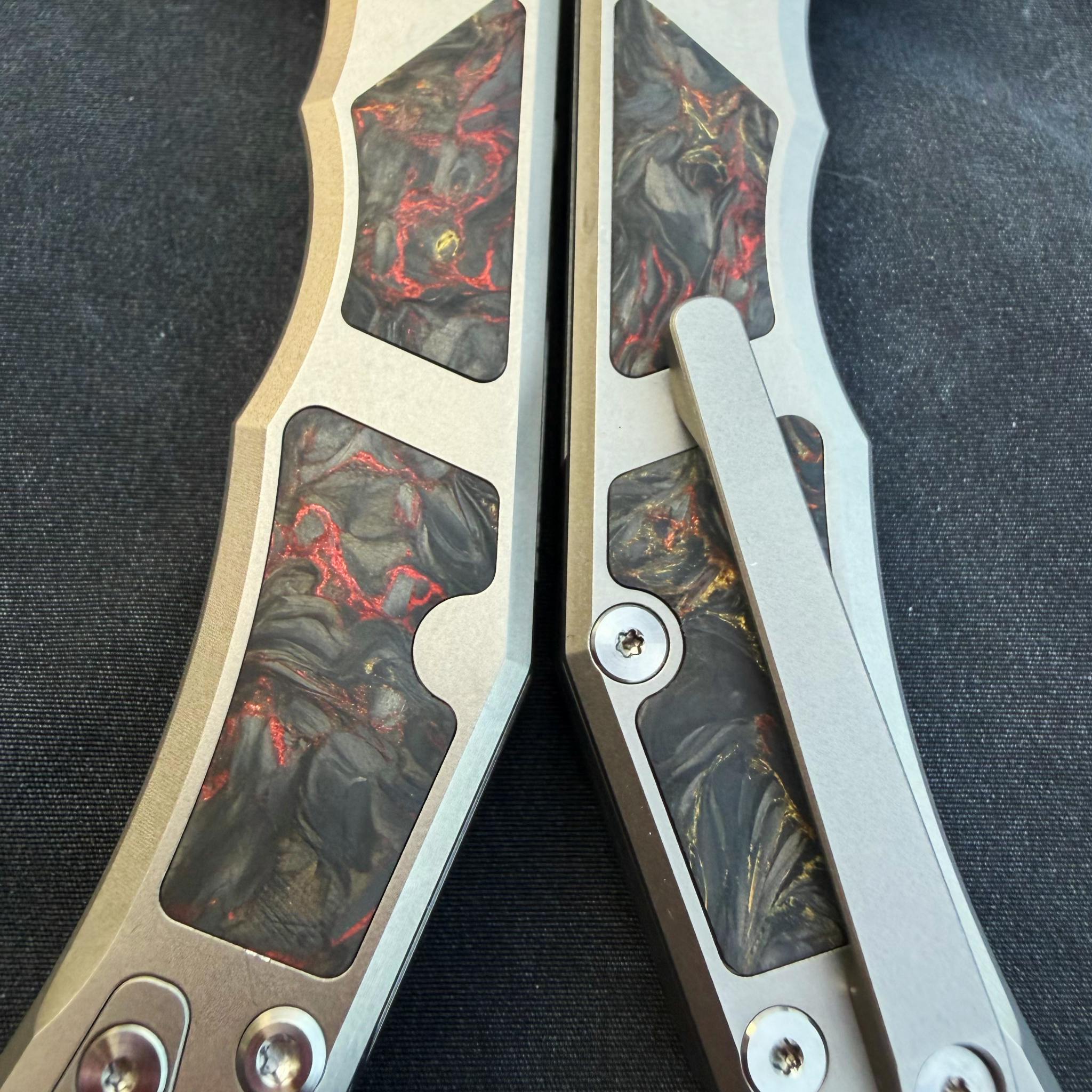 Red ForgedCarbon Knockout Inlays (Funkenstein/Monster)