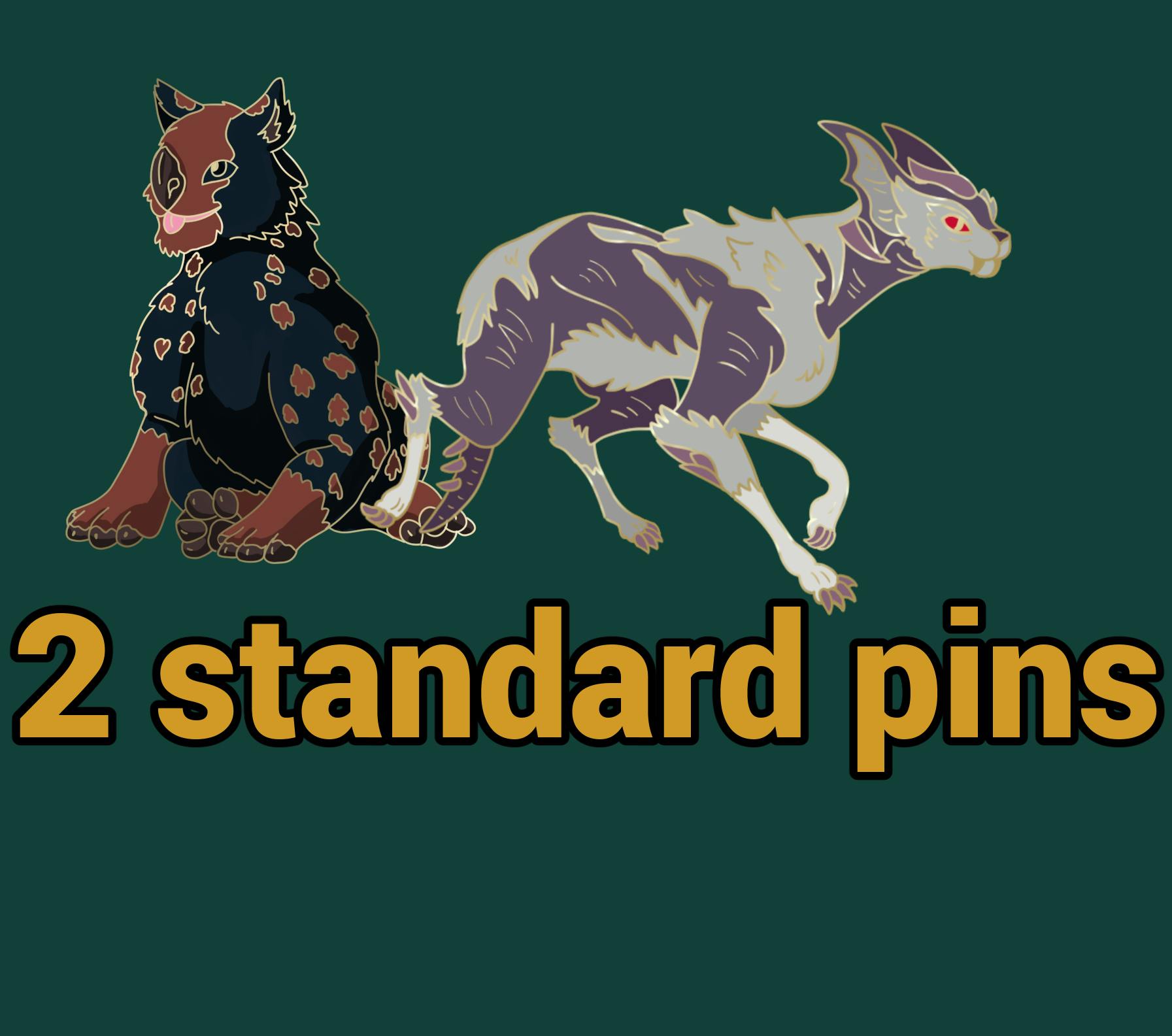2 standard pins 