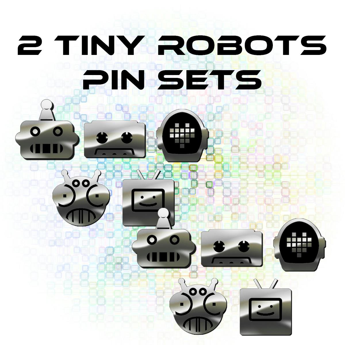 Double Tiny Robots Pin Set