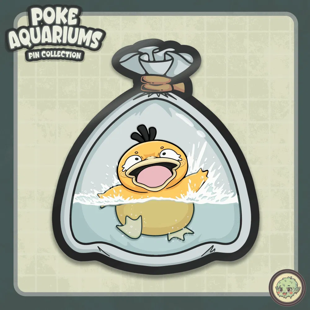 1x Fish Bag Lenticular Enamel Pin