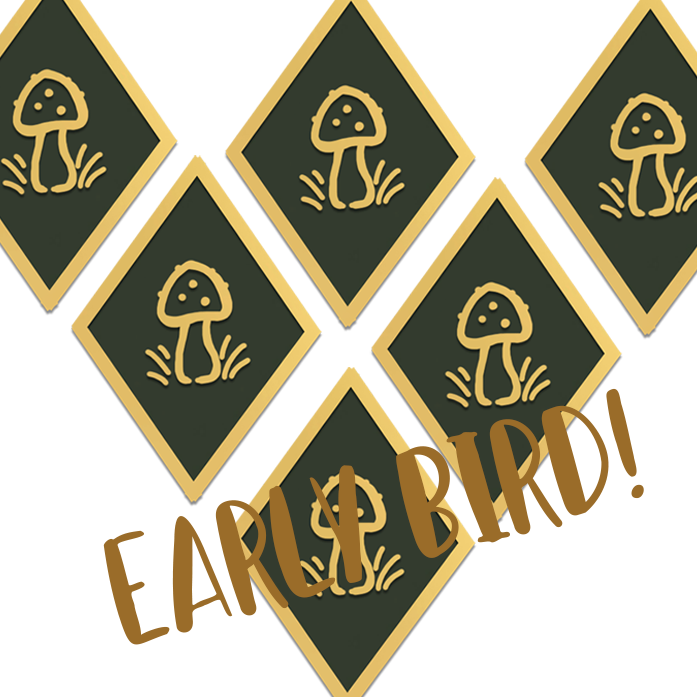6x Fungi & Faerie Mushroom Pin [Early Bird]