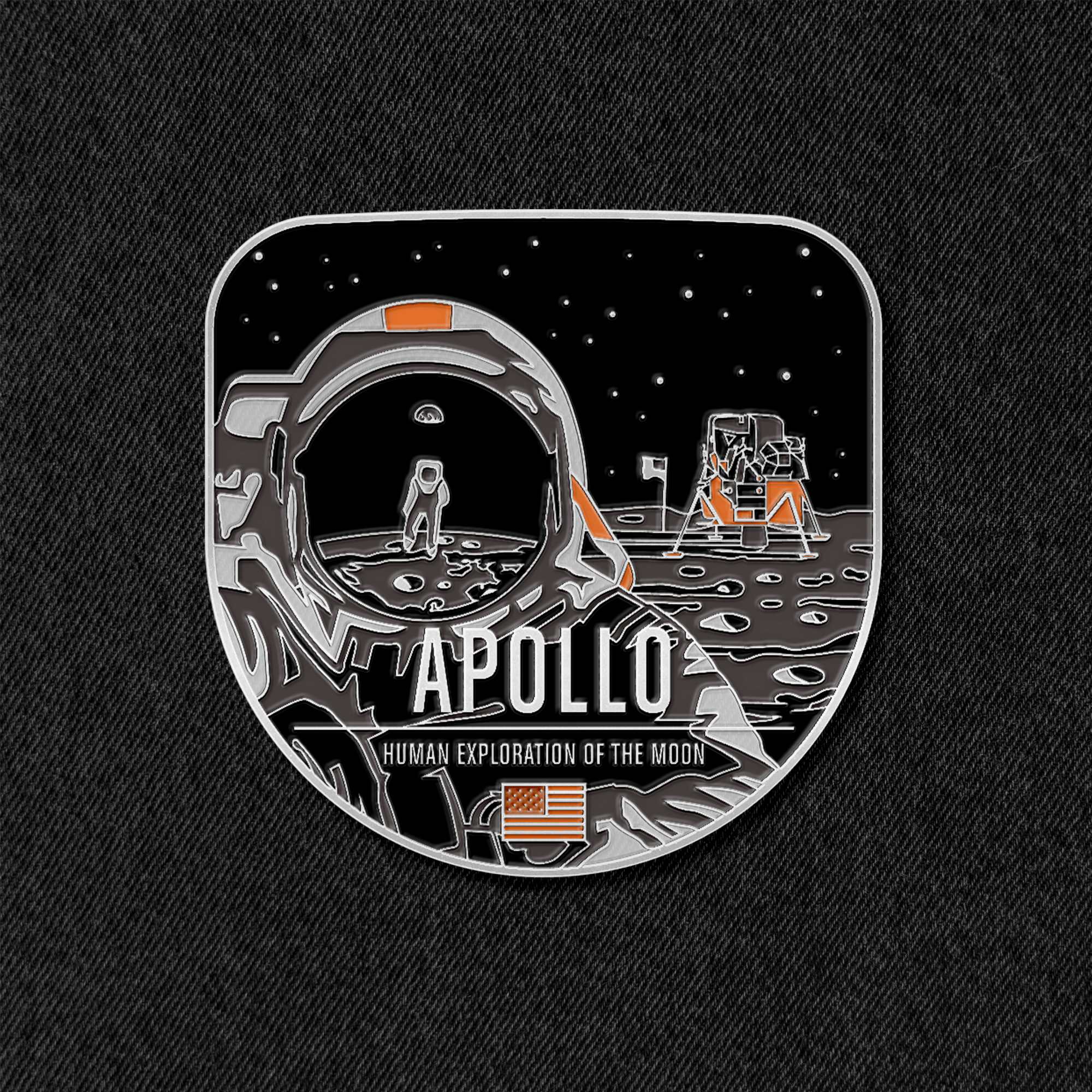 Apollo Mission 2" Pin