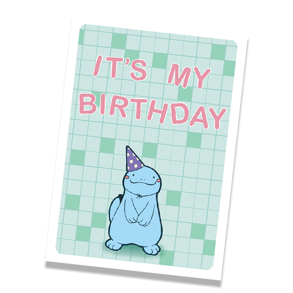 'It's my birthday' mini print