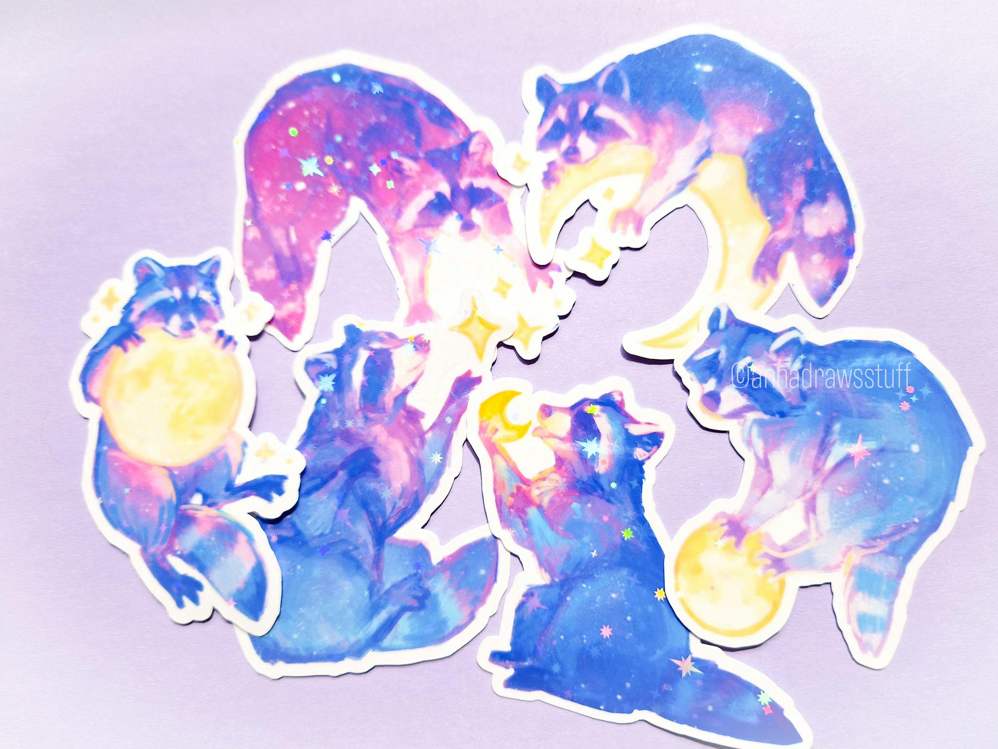 Moon Raccoon Sticker Pack