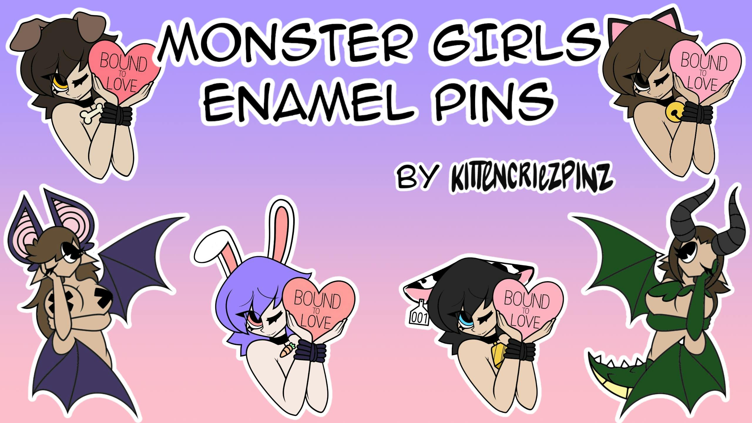Monster Girls - An Enamel Pin Collection