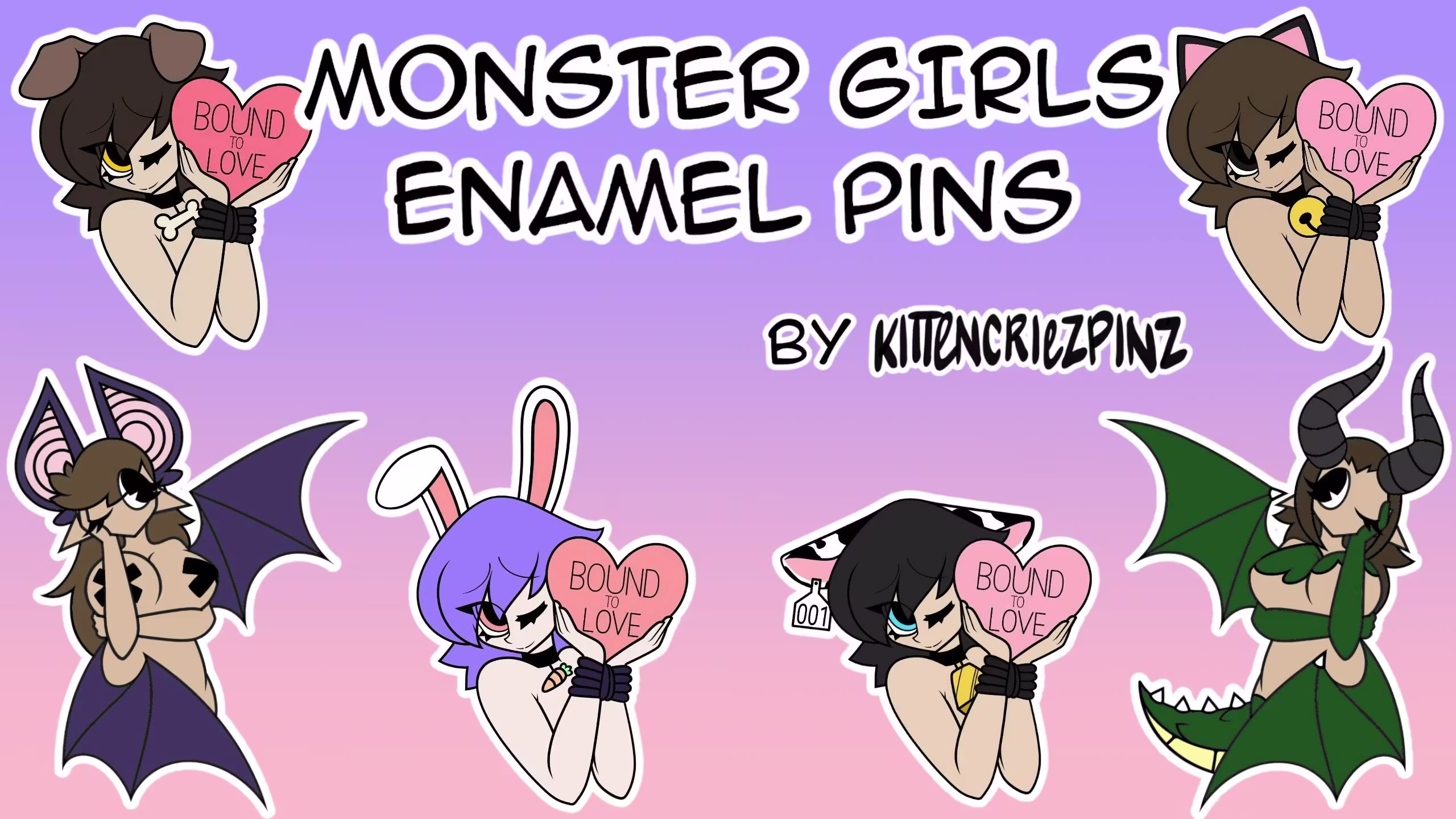 Monster Girls - An Enamel Pin Collection