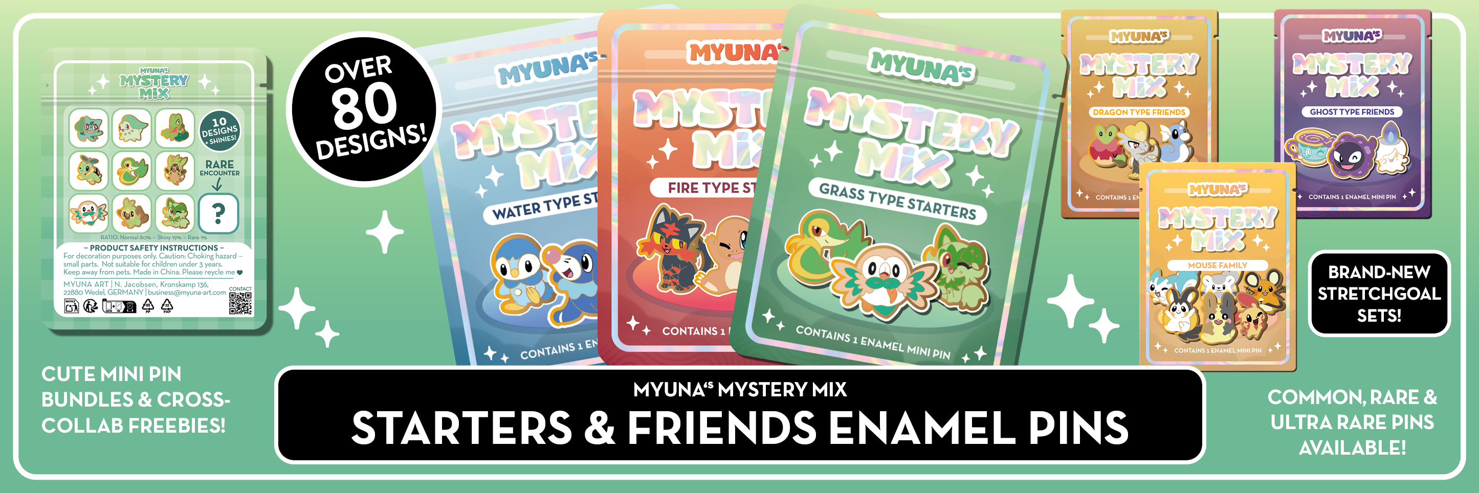 Myuna's Mystery Mix - A cute Gacha enamel pin series