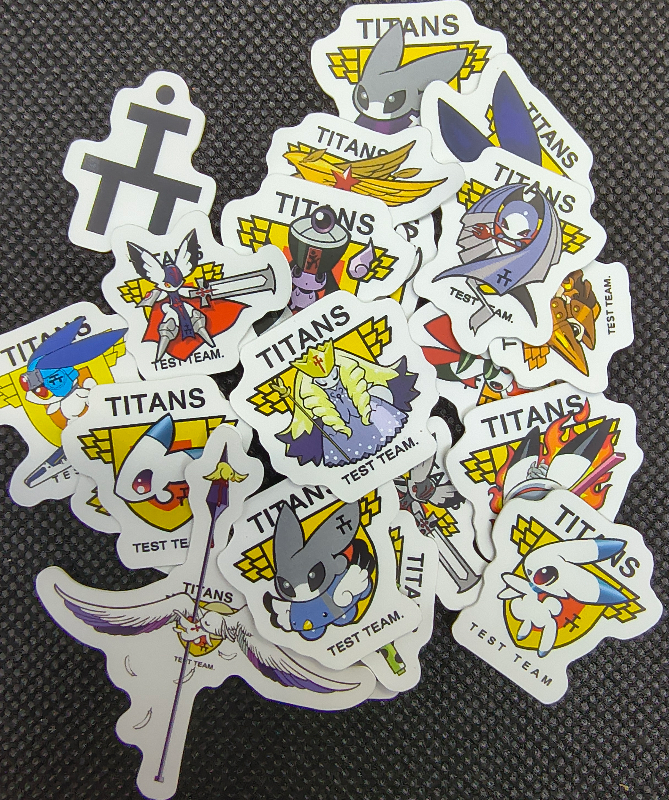 Titans test team -gundum logo sticker set -mini version