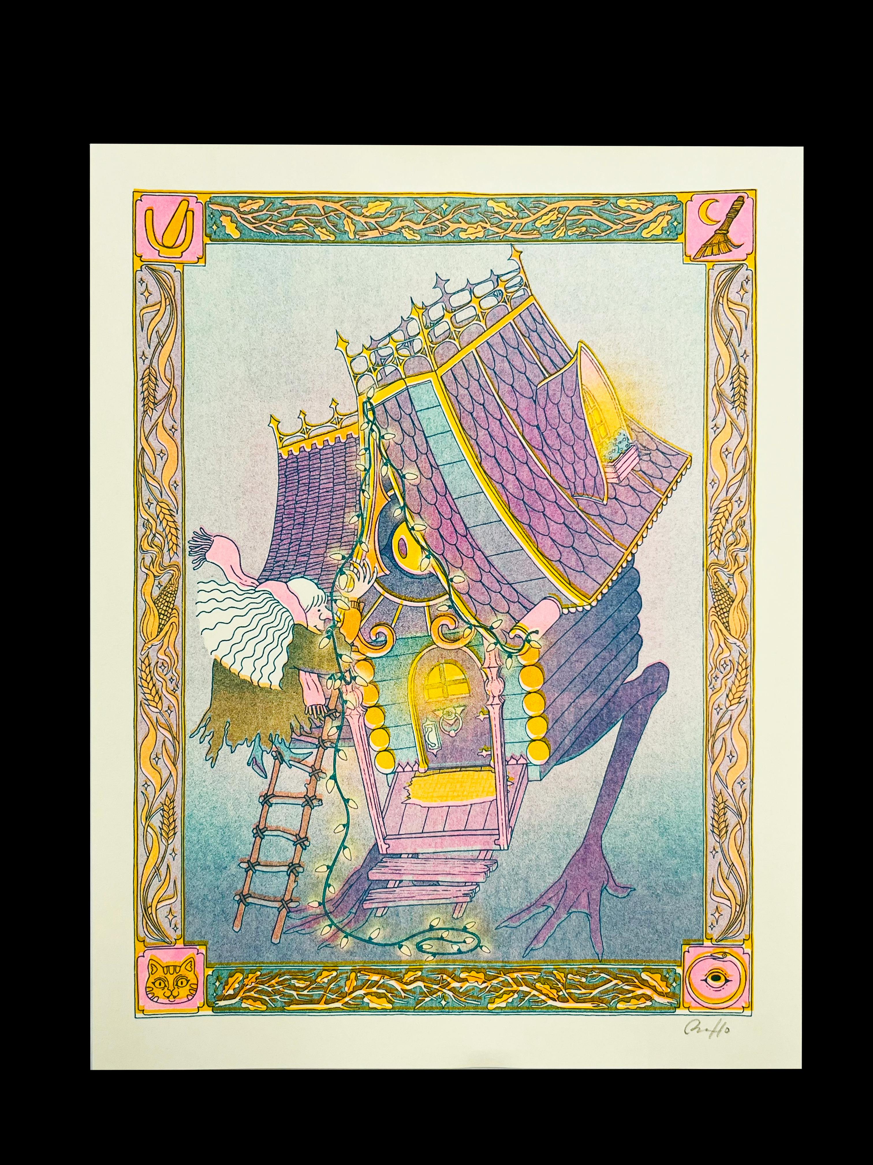 RISO ART PRINT ✦ BABA YAGA HOLIDAY