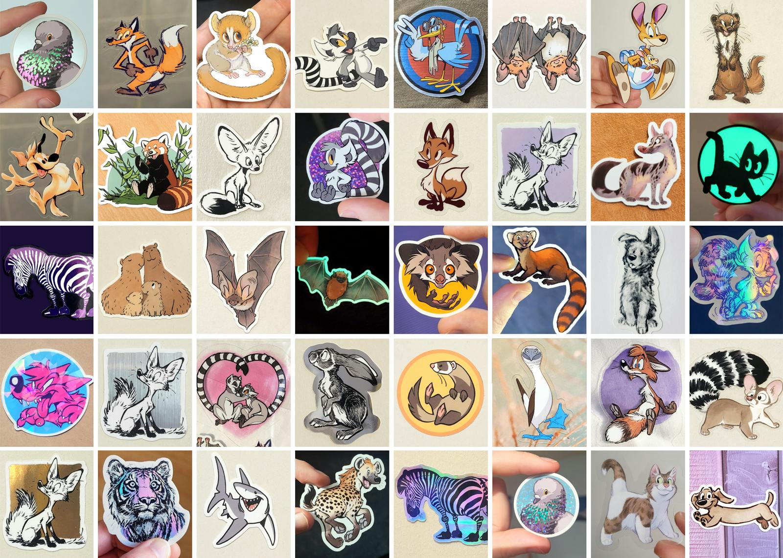 56 existing sticker designs.