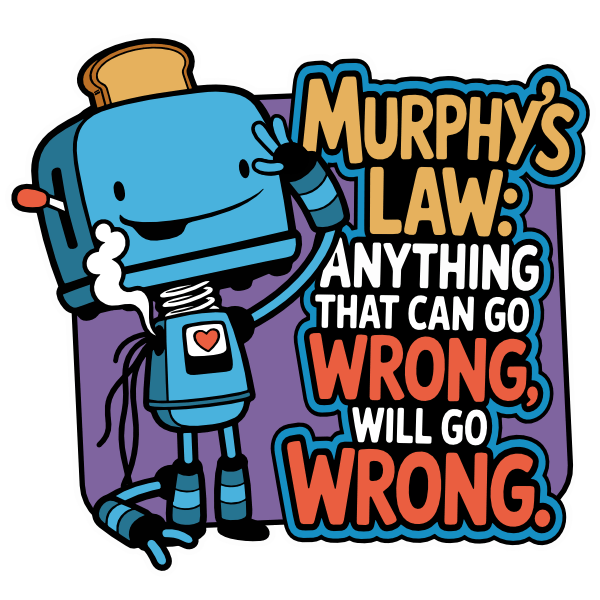 Murf•Bot Murphy's Law 3.5" Sticker