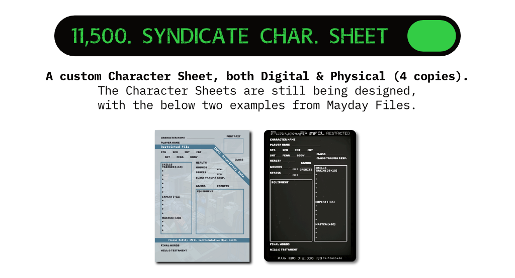 Syndicate Character Sheet