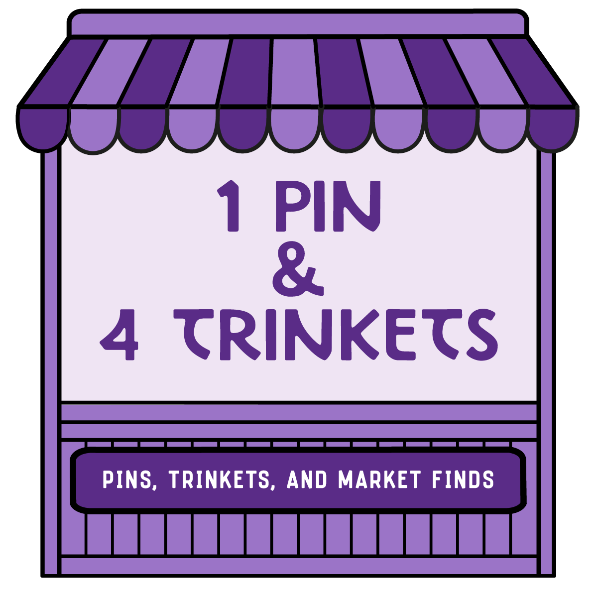 1 Pin + 4 Trinkets - The Trinket & Pin Set