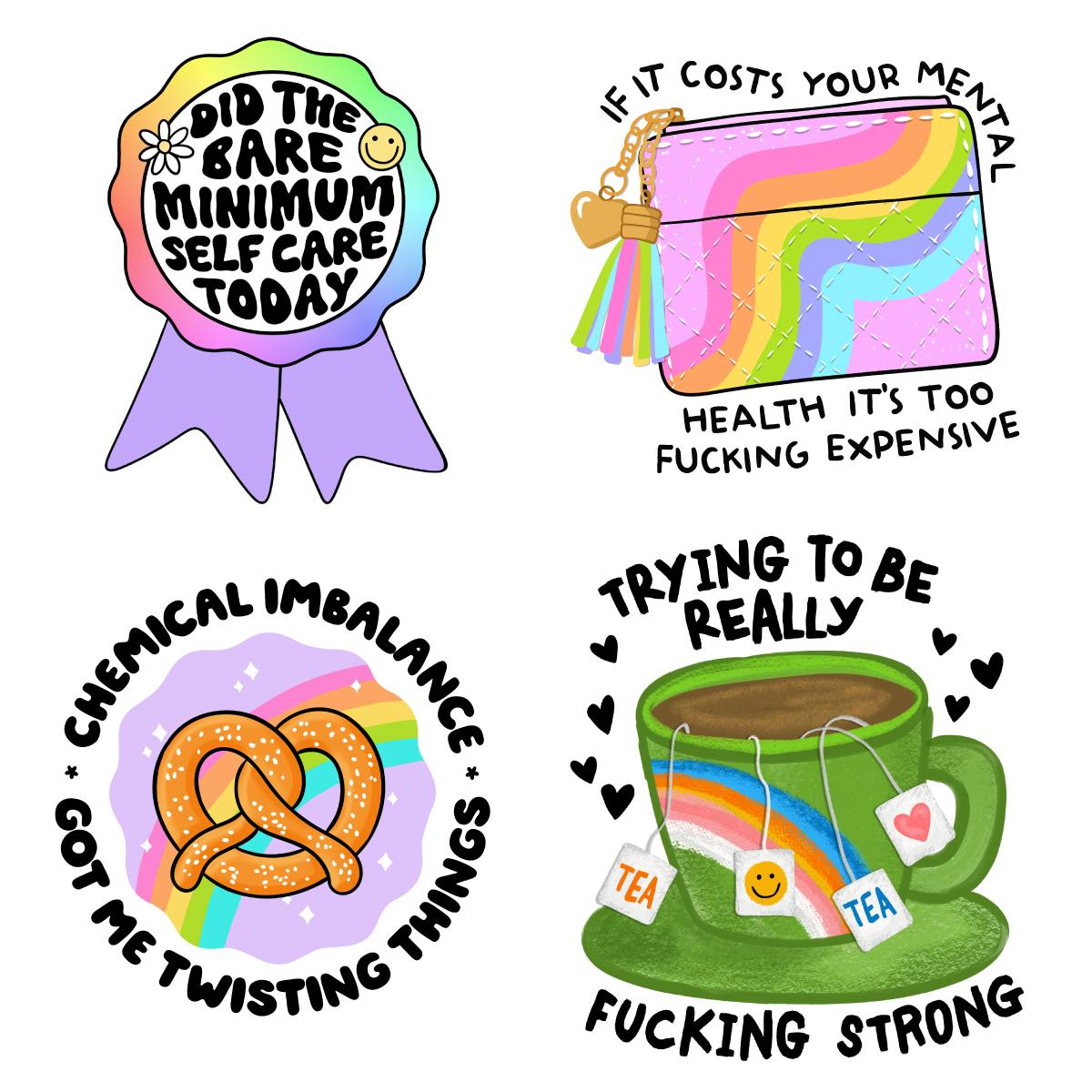 Mini Sticker Set - Mental Health Set