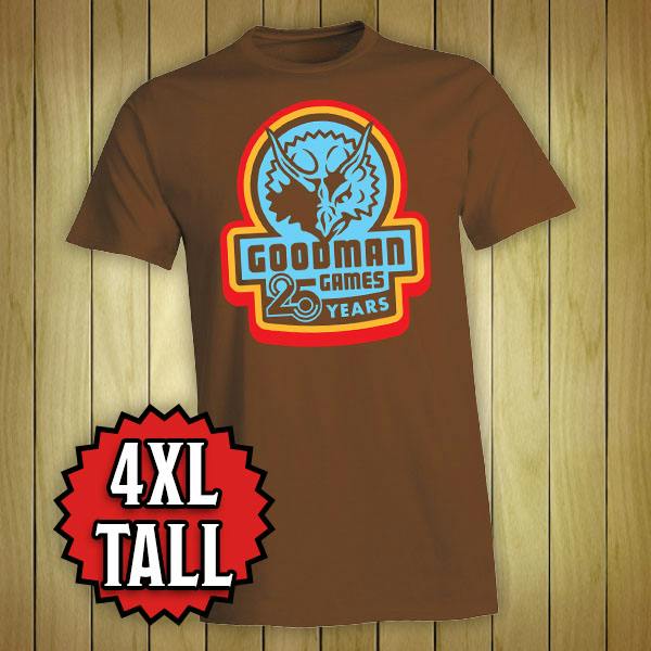 T-Shirt: 25th Anniversary Retro Design on brown (4XL Tall)
