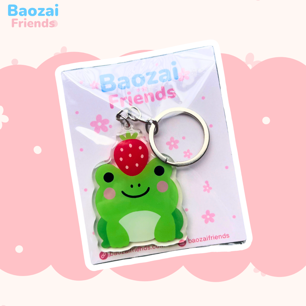 Ichigo the Strawberry Frog Acrylic Keychain Charm (2.5")