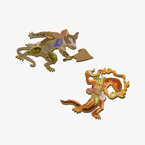 Rat Skirmisher & Salamander Mage Pin Set