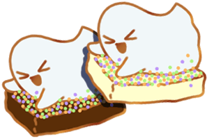 Dual colorways: Fairy bread and brownie (mokkapala style)