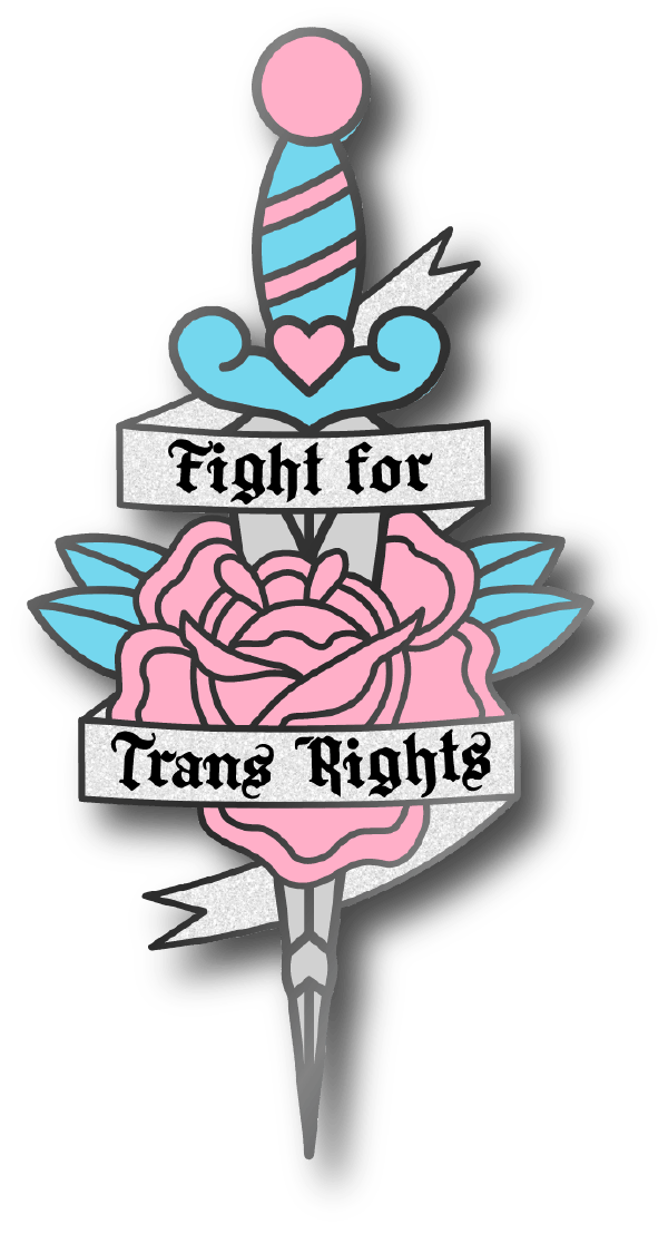 Protect Trans Rights Dagger Pin