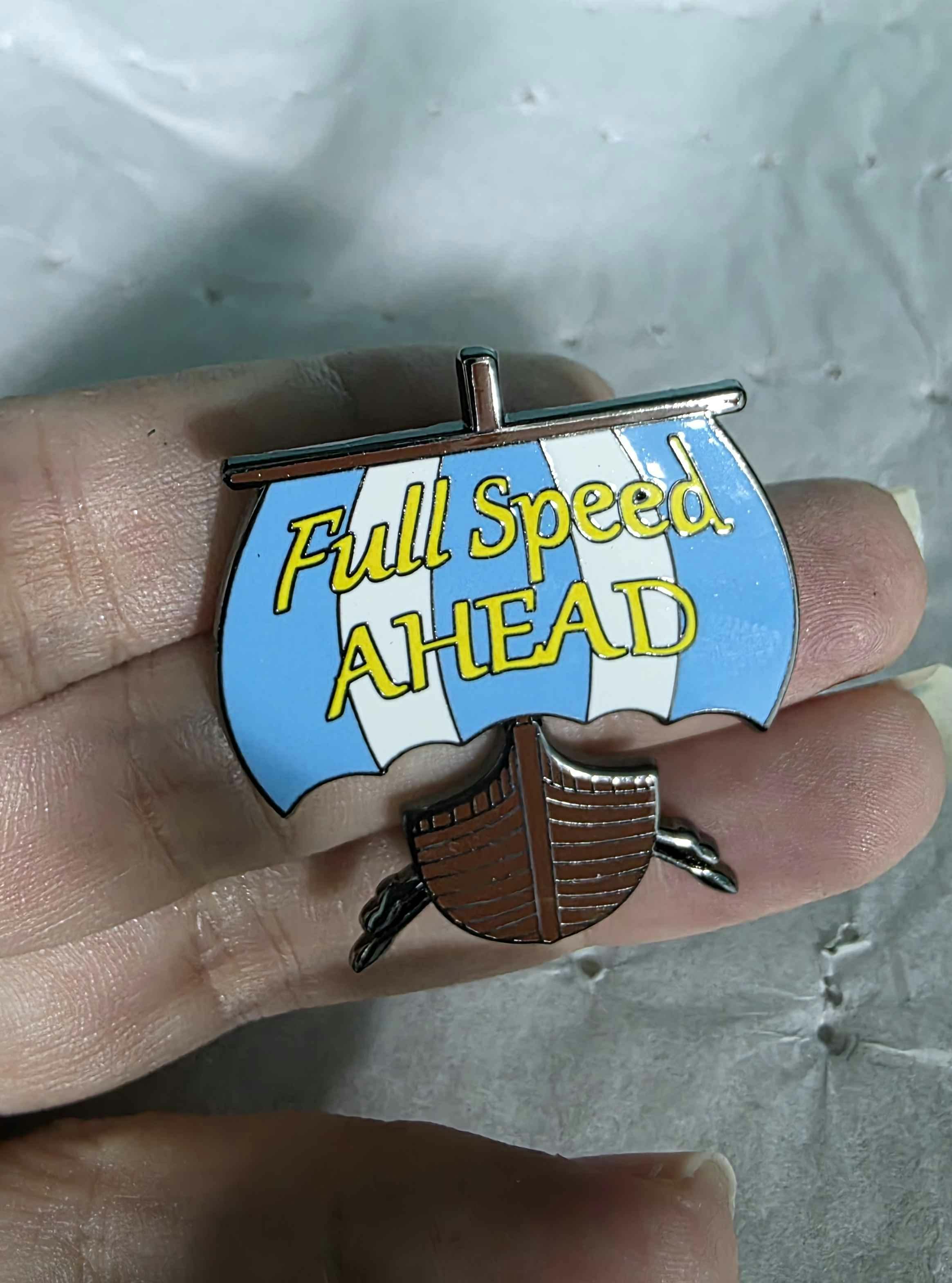Full Speed Ahead Enamel Pin