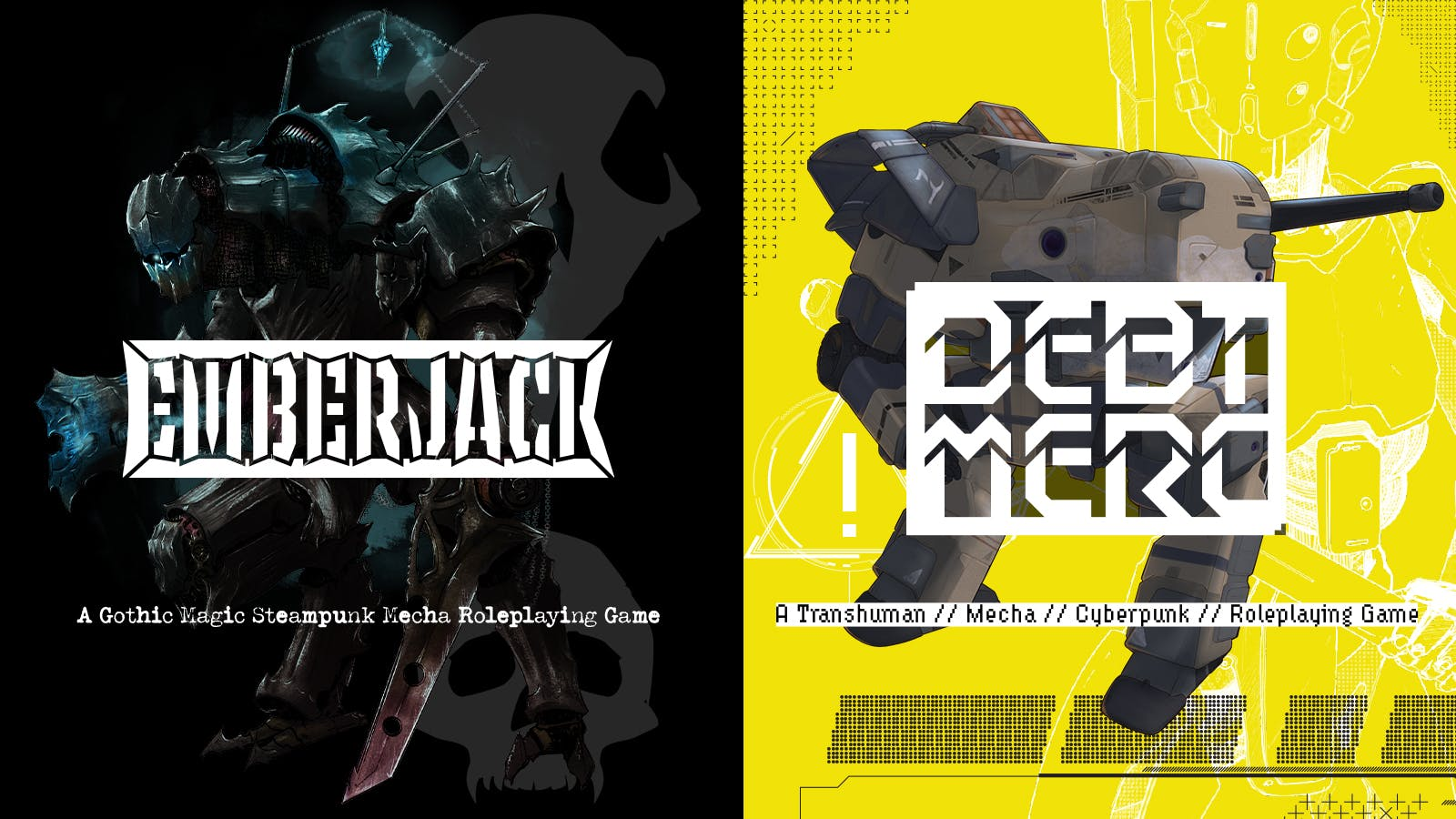 DEBT MERC & Emberjack: Two Mechapunk TTRPGs