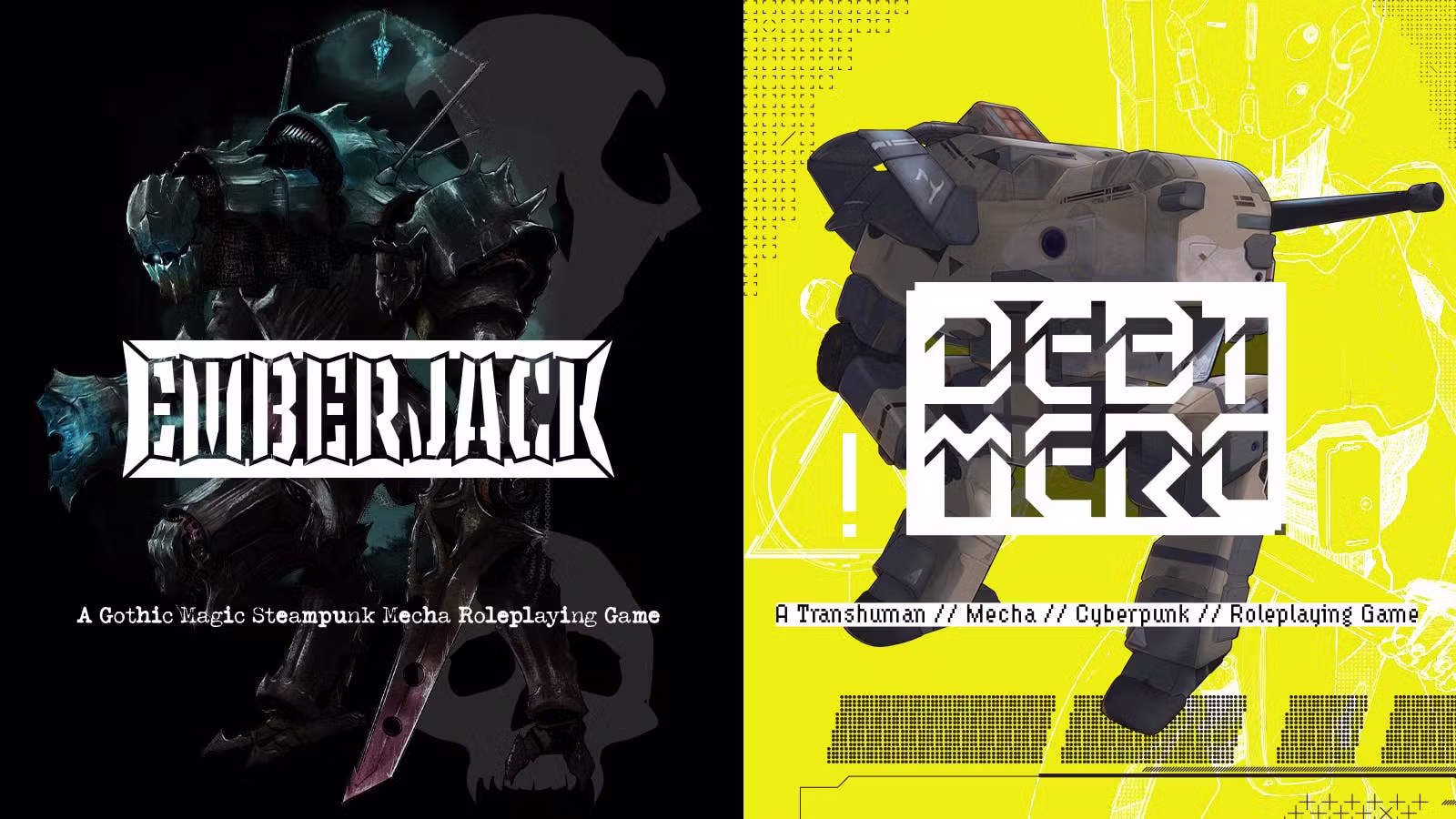 DEBT MERC & Emberjack: Two Mechapunk TTRPGs
