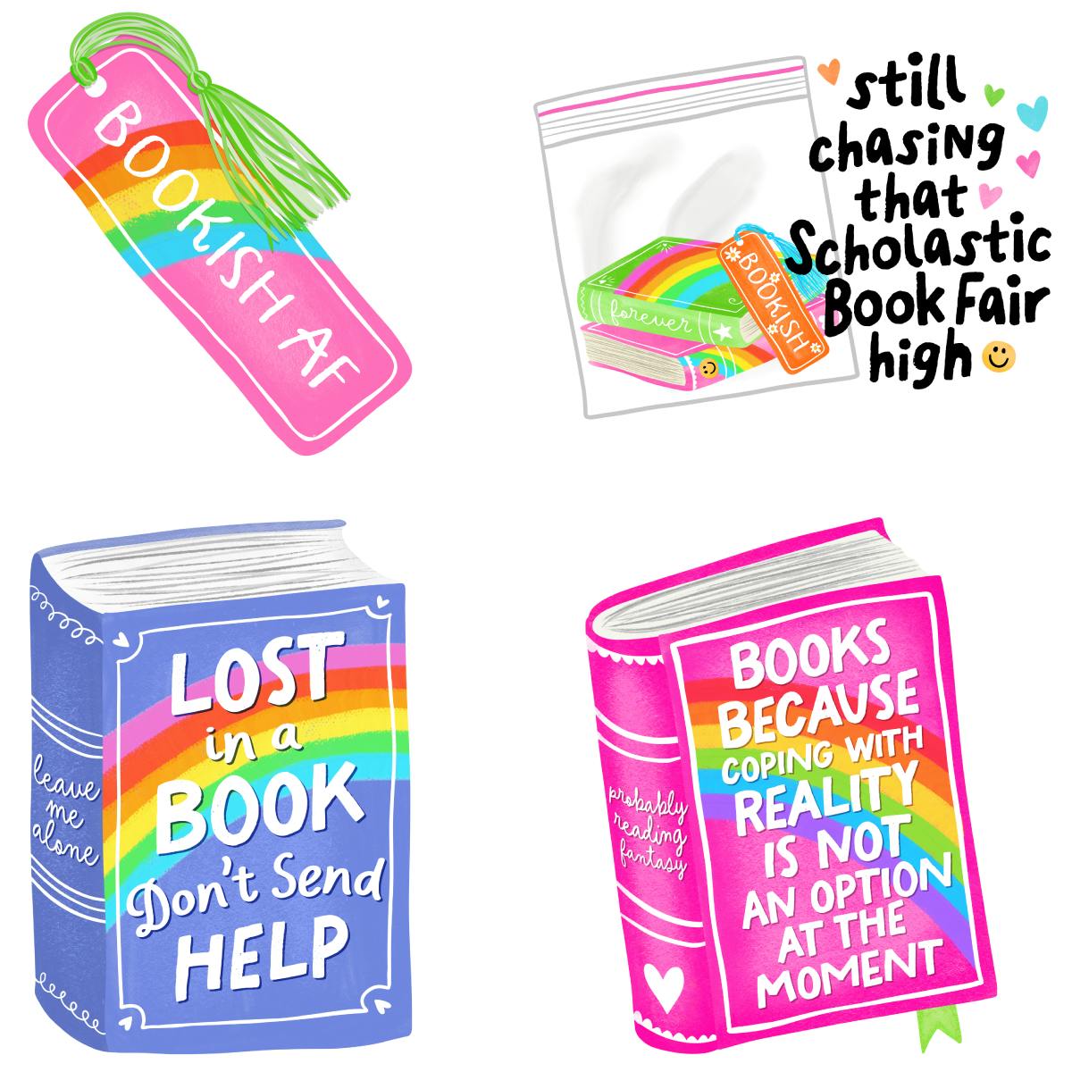 Mini Sticker Set - Bookish Set