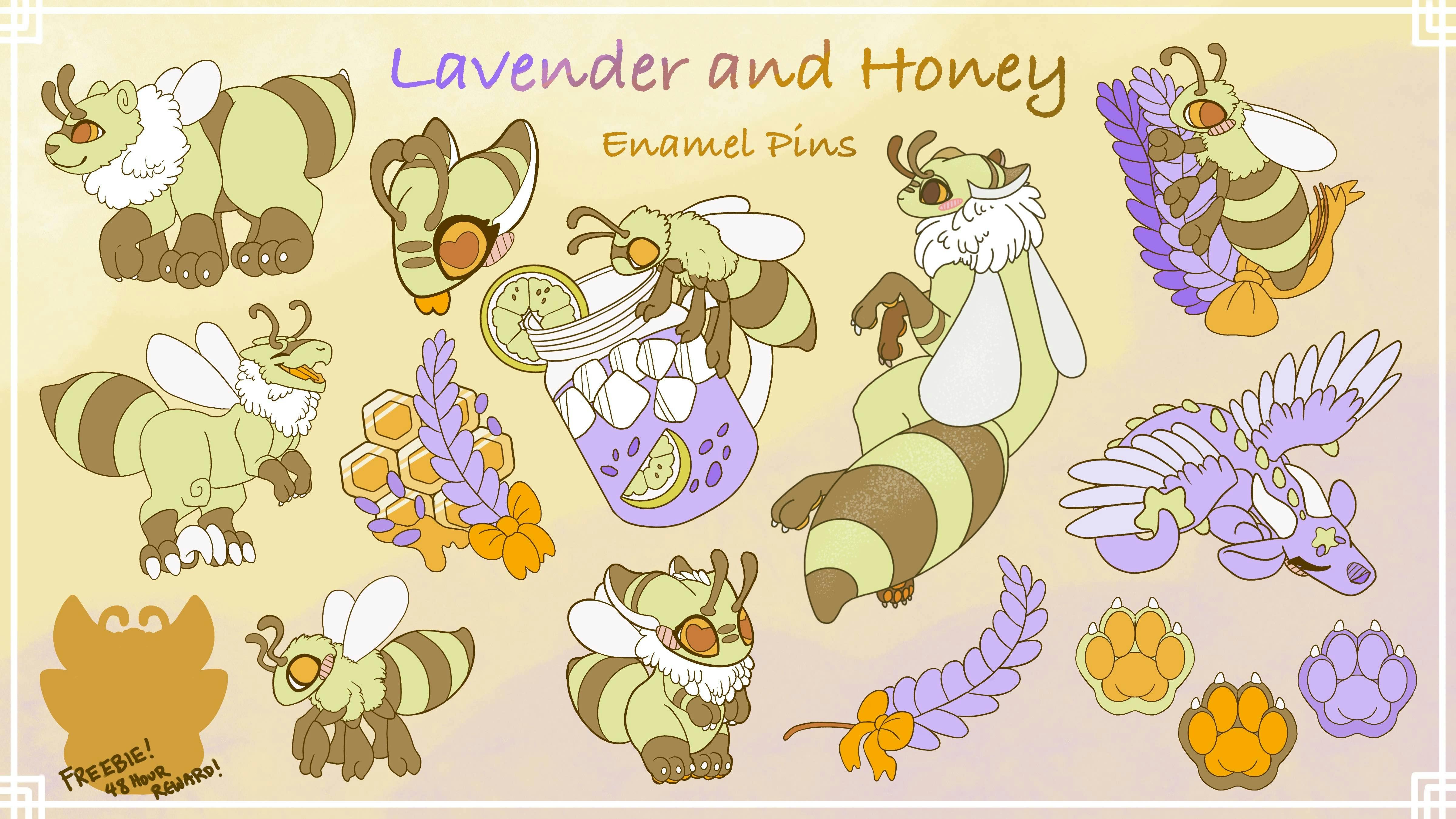 Lavender and Honey - Enamel Pin Collection