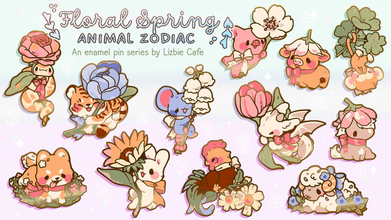 Floral Spring Animal Zodiac