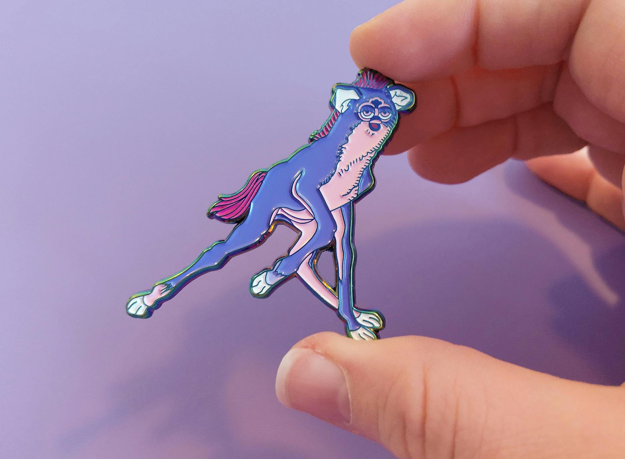 Furbtaur pin - rainbow