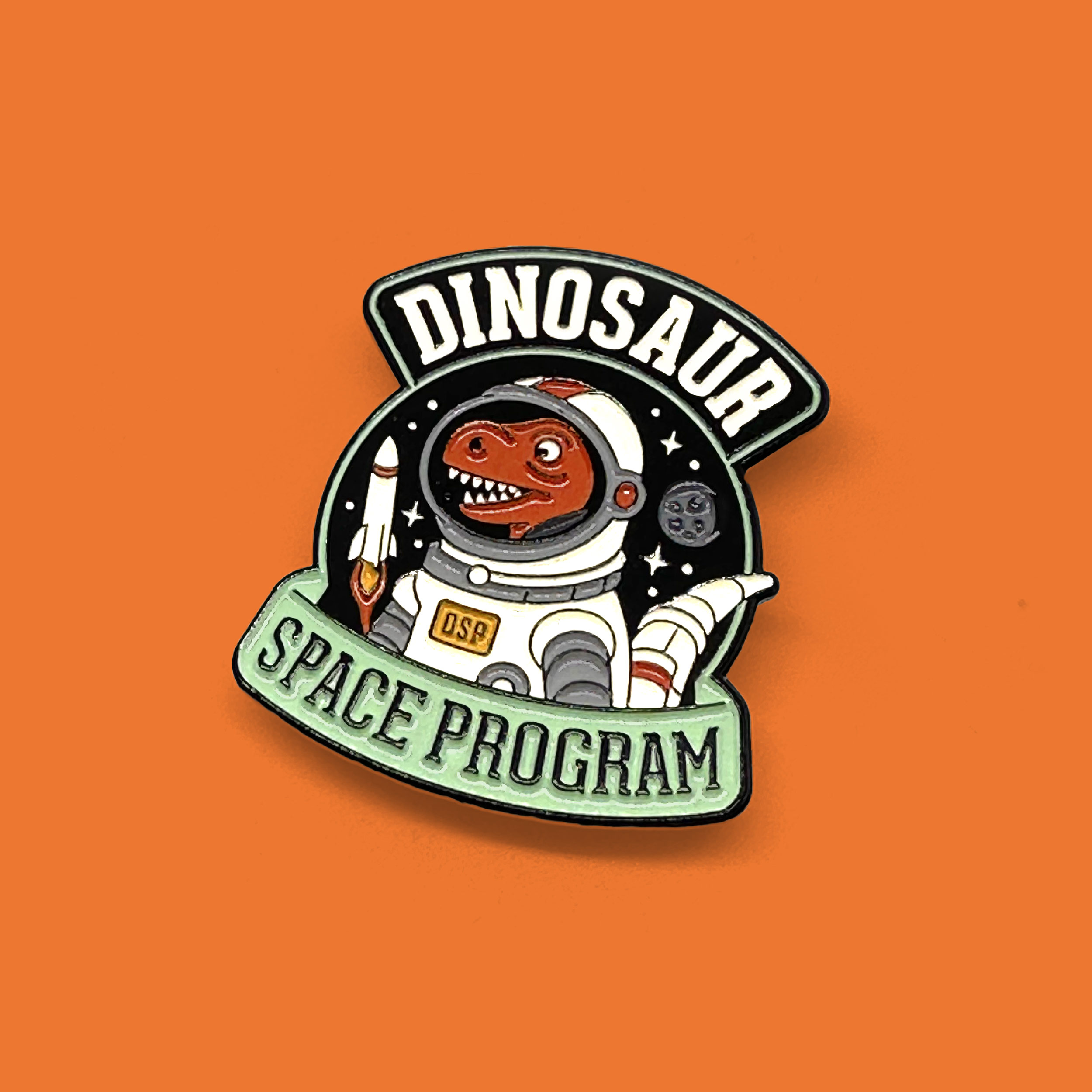 Dinosaur Space Program Extinction Pin