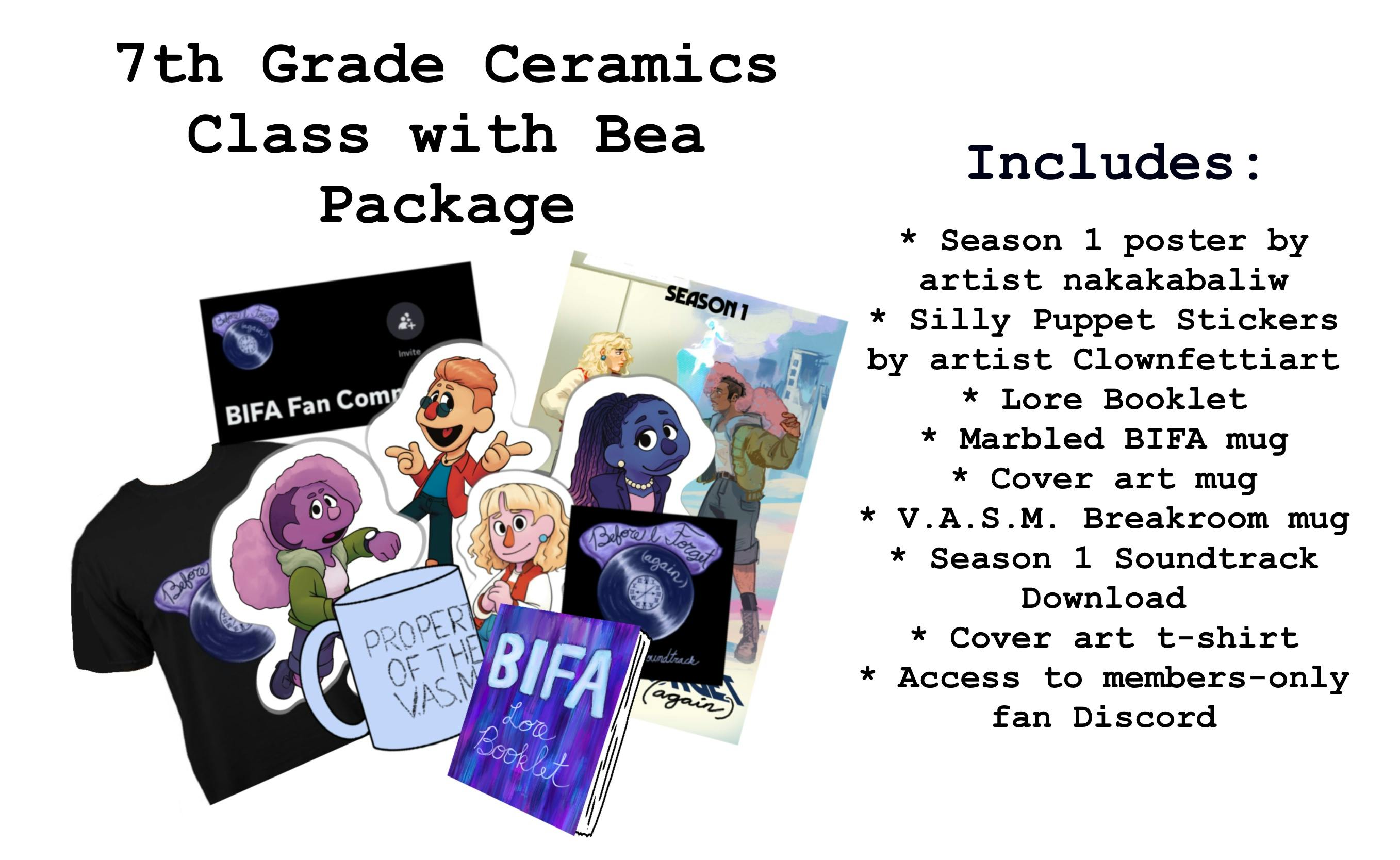 7th Grade Ceramics Class with Bea