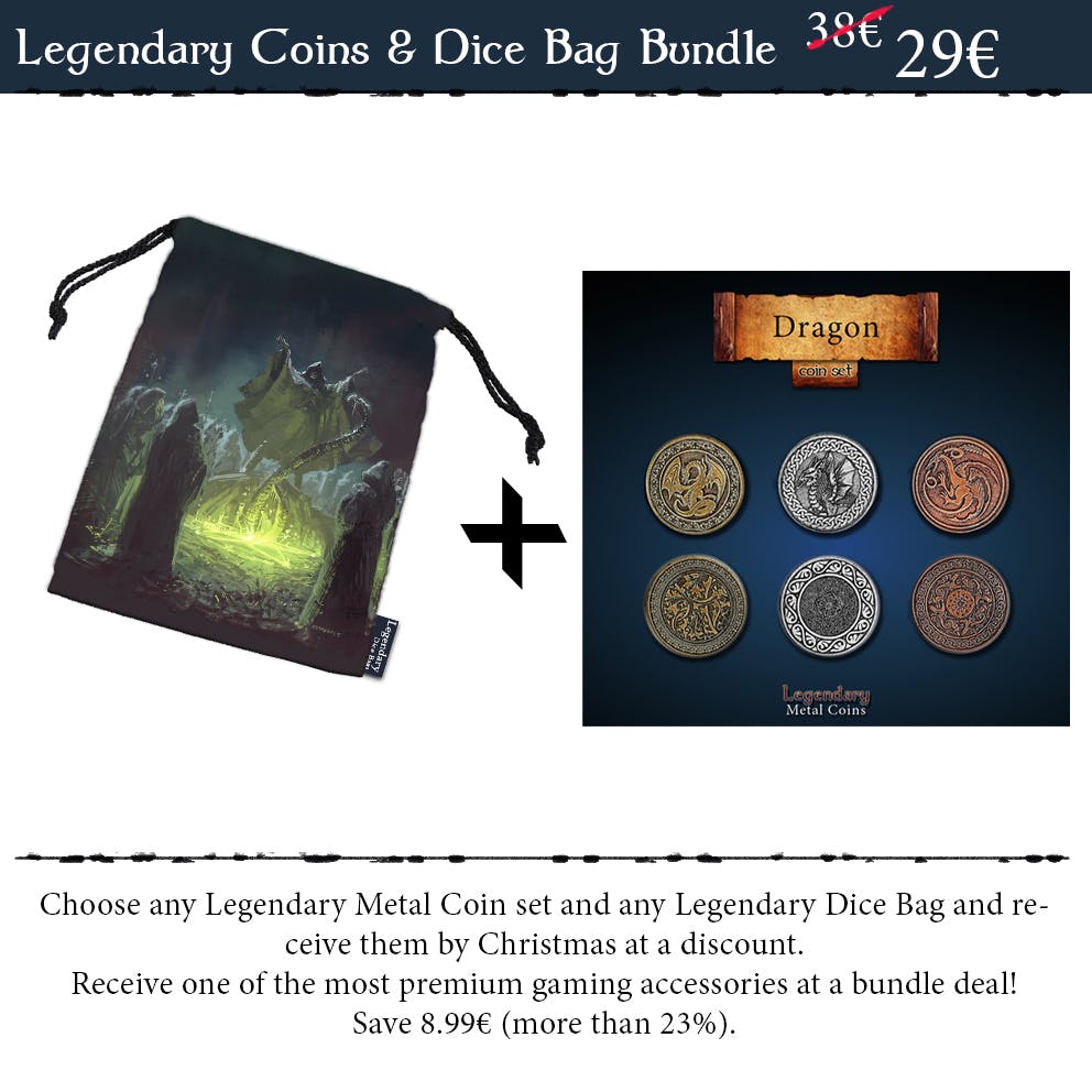 Legendary Coins & Dice Bag Bundle