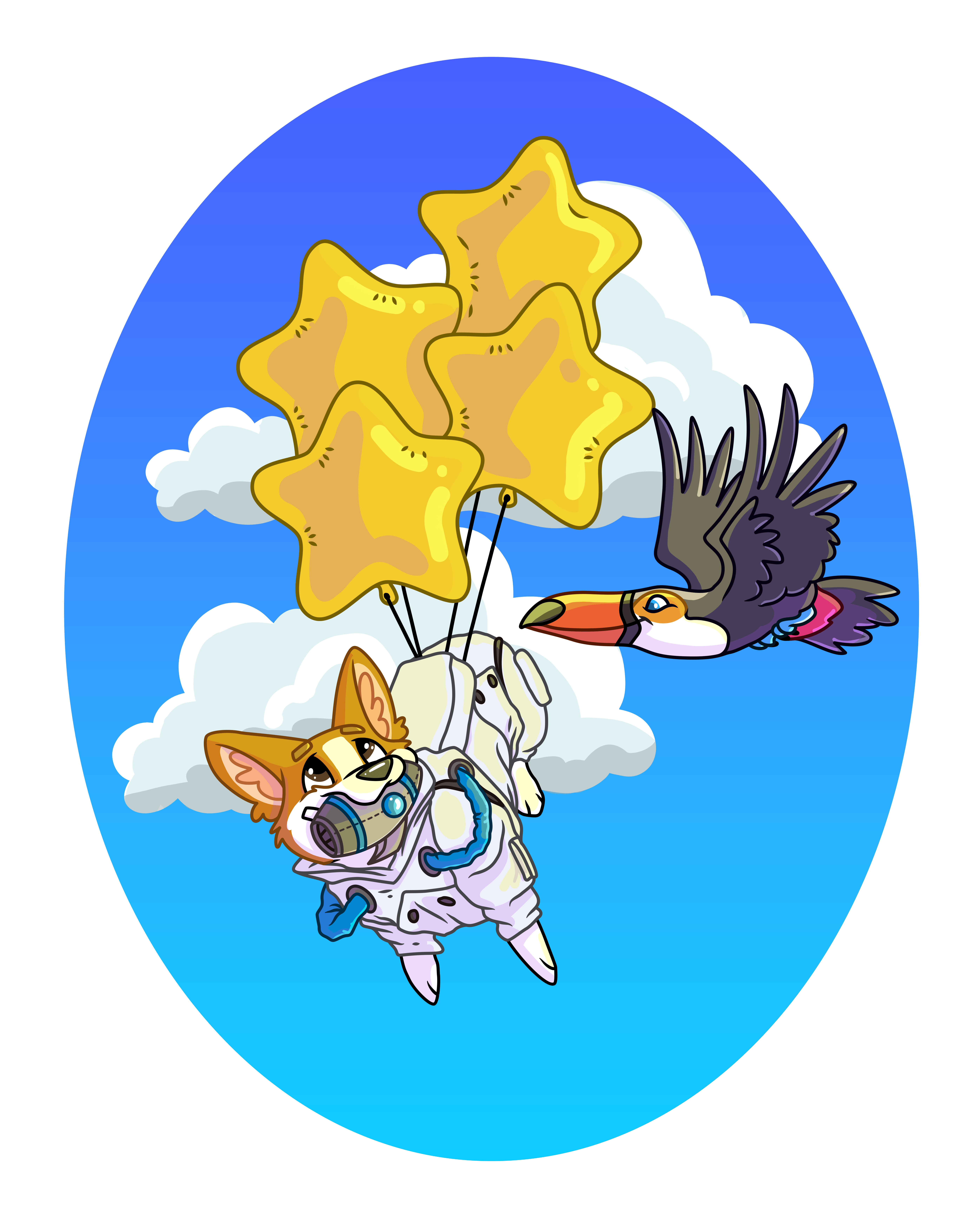 Buster Balloons Sticker